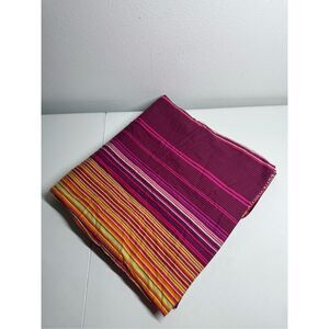 IKEA ANDREA SATIN RED PINK ORANGE STRIPES FULL DUVET 78”Wx82”L See Description